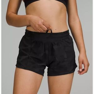Lululemon black/coal Hotty Hot Lined Short